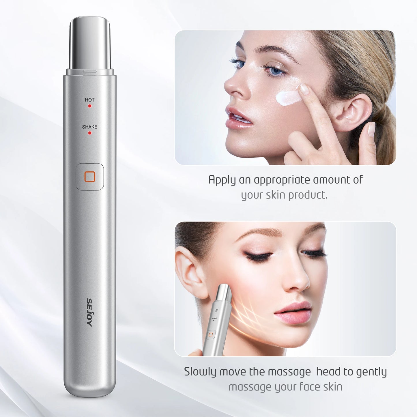 Sejoy I2 Eye Face Massager Portable Vibration Heated Eye Care Anti Wrinkle Skin Care Tool Beauty Device