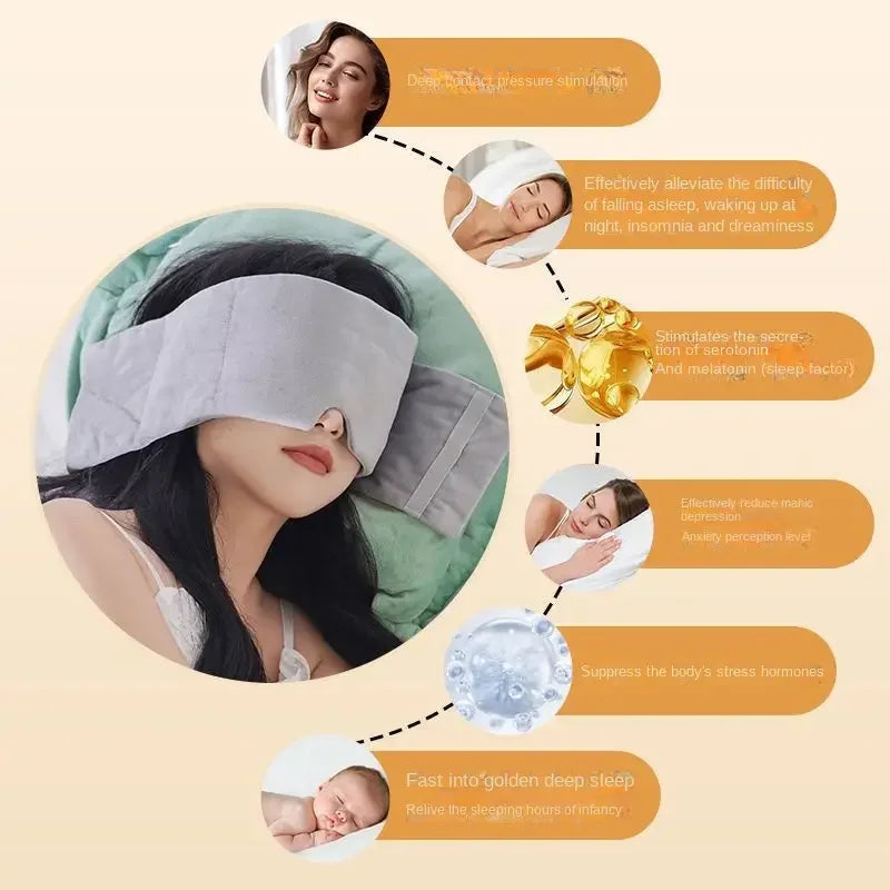 Gravity Weighted Eye Mask for Sleeping Light Blocking Relaxing Sleep Aid for Men and Women Relieve Fatigue Stress Christmas Gift
