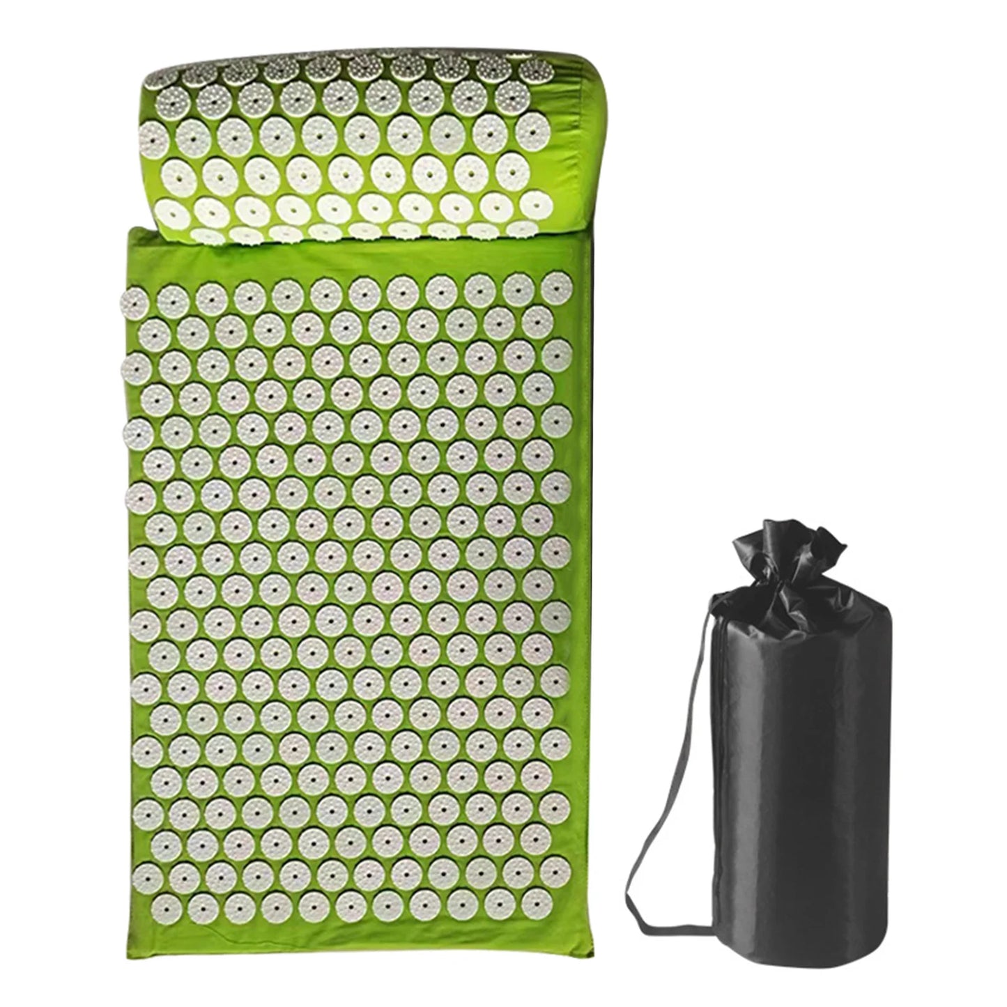 Acupressure Pillow With Storage Bag For Neck Back Foot Massage Pads Acupressure Mat Pillow Set Improves Bloods Circulation Mat