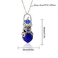 Multicolor Perfume Vial Necklace Glass Vial Heart Shape Wishing Bottle Pendant Essential Oil Diffuser Adjustable Chain Jewelry