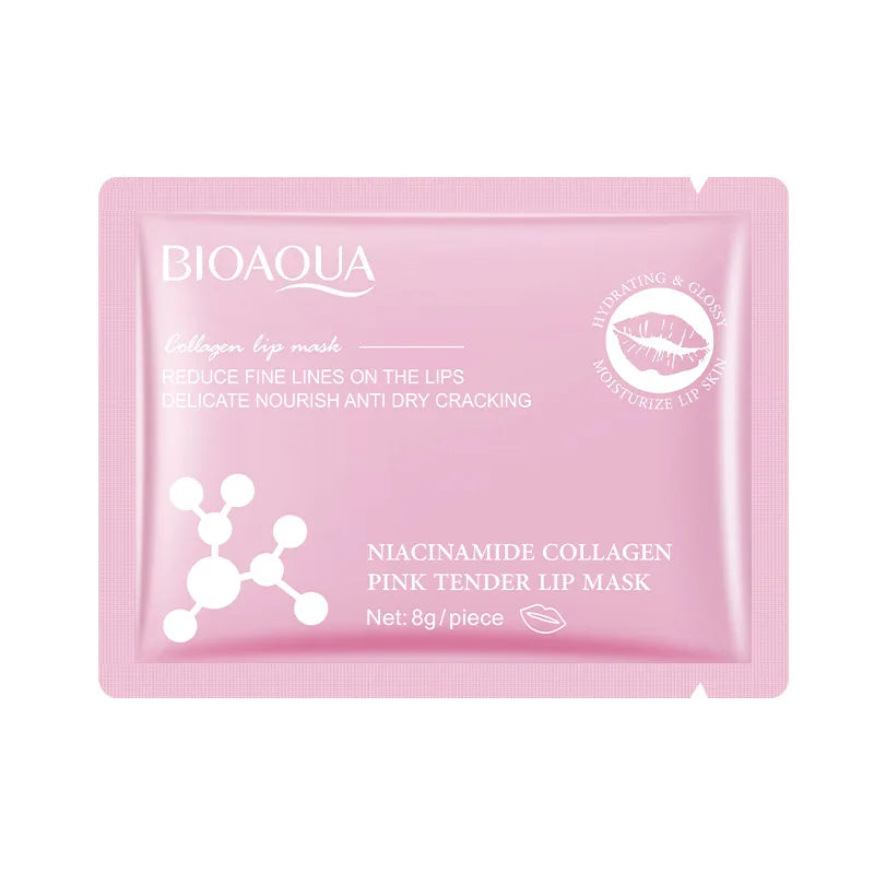 Niacinamide Lip Mask 8g Collagen Protein Moisturizing Pinkish Lip Mask for Dry And Cracked Lips Skin Care Beauty Treatments