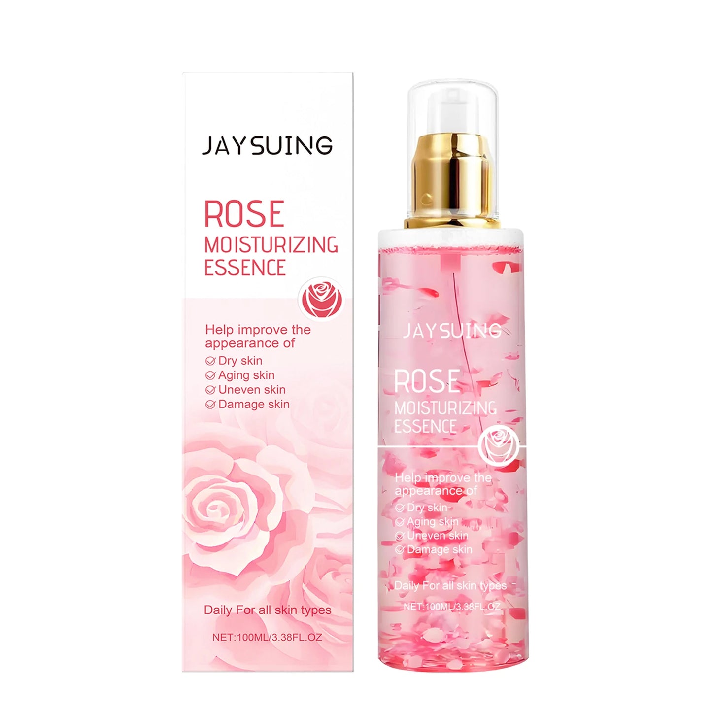 Rose Moisturizing Essence Soothing Skin Deep Hydrating Lasting Nourishing Improve Dullness Even Skin Tone Brightening Face Skin