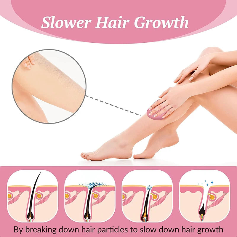 Crystal Hair Eraser Epilator Reusable Crystal Hair Remover Painless Exfoliation Hair Removal Tool Hair Eraser for Back Arms Legs