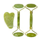 Natural Jade Roller Massager for Face Body Back Foot Massage Roller Facial Liftting Anti-wrinkle Double-end Gua Sha Jade Stone