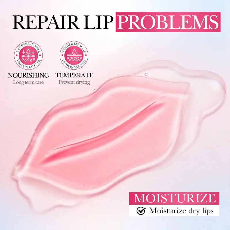 Niacinamide Lip Mask 8g Collagen Protein Moisturizing Pinkish Lip Mask for Dry And Cracked Lips Skin Care Beauty Treatments