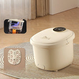 Upgraded Electric Foot Spa Bath Massager Automatic Heating Foot Tub with Bubbles Home Pedicure Basin for Relaxation Whole