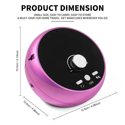 Professional Manicure Drill Machine 45000RPM Electric Nail Drill Machine White Pink Purple Nail Sander Gel Cuticle Remove
