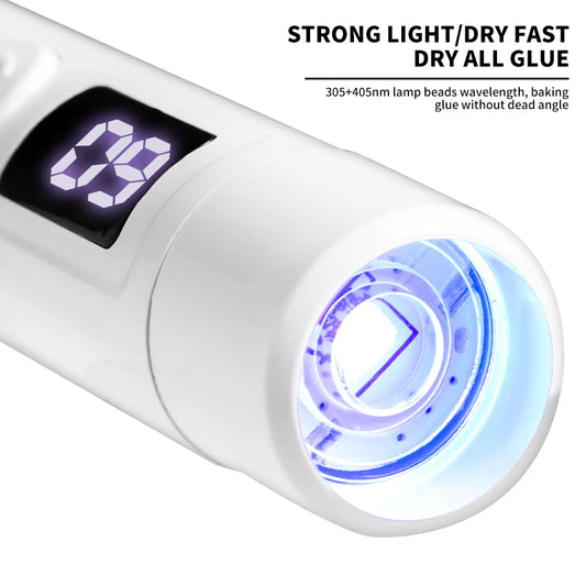Mini Professional Nail Art UV LED Light  Rechargeable Display Portable Nail Dryer LED Light Support Base for Nail Art Removable