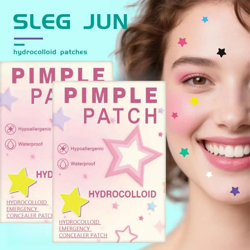 1400pcs Colorful PE Star Shaped Pimple Patches Invisible Pimple Cover Removal Cute Star Pimple Cover Sticker for Acne Treatment