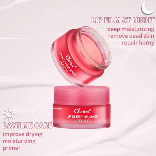 O'CHEAL 20g Moisturizing Lip Sleeping Mask Jerry Plumper Lip Cream Prevent Dryness Cracking Lip Skin Care Mask Overnight Repair