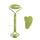 Natural Jade Roller Massager for Face Body Back Foot Massage Roller Facial Liftting Anti-wrinkle Double-end Gua Sha Jade Stone