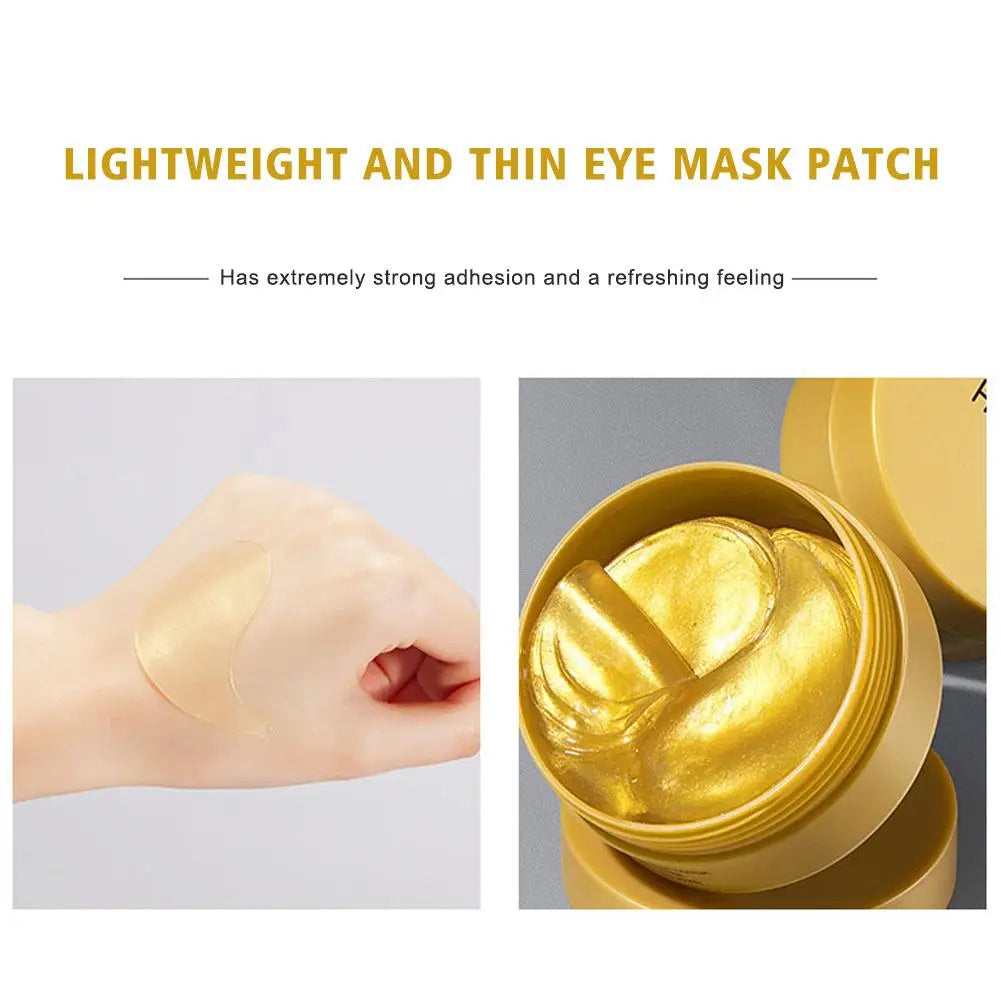 1/2/3Boxes 24K Gold Eye Gel Pads Eye Mask Under Eye Patches For Dark Circle & Puffiness Moisturizing W/ Collagen Hyaluronic Acid